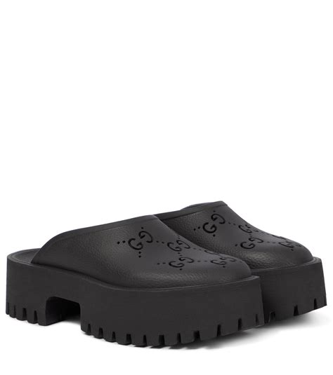 gucci clogs black|GG Rubber Clogs in Black .